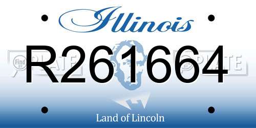 R261664 Illinois License Plate
