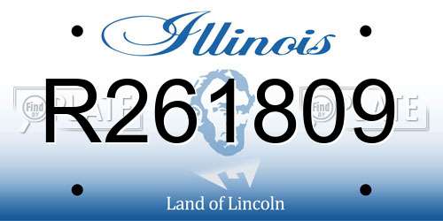 R261809 Illinois License Plate