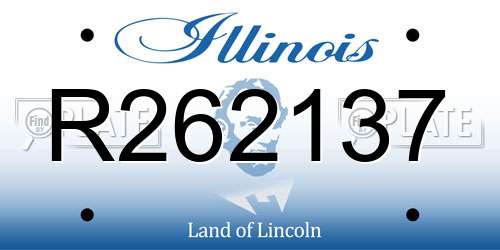 R262137 Illinois License Plate