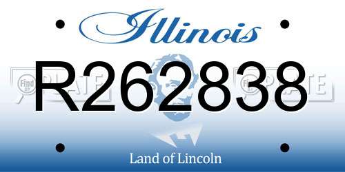 R262838 Illinois License Plate