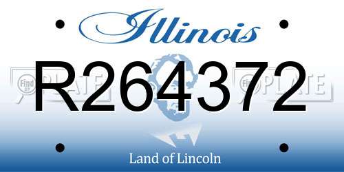 R264372 Illinois License Plate