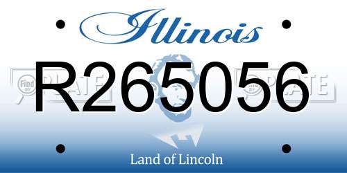 R265056 Illinois License Plate