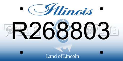 R268803 Illinois License Plate