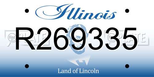 R269335 Illinois License Plate