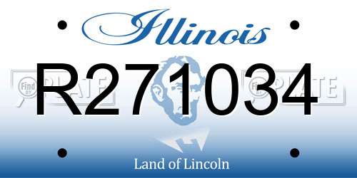 R271034 Illinois License Plate