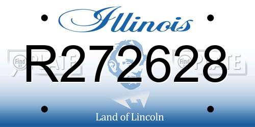 R272628 Illinois License Plate