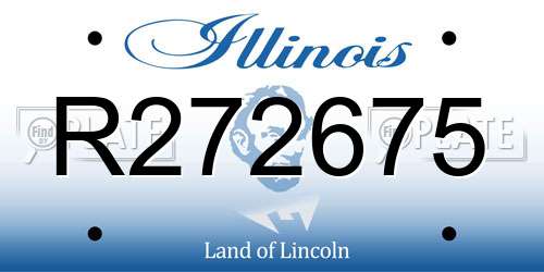 R272675 Illinois License Plate