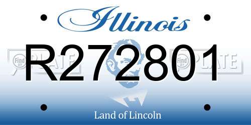 R272801 Illinois License Plate