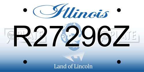 R27296Z Illinois License Plate