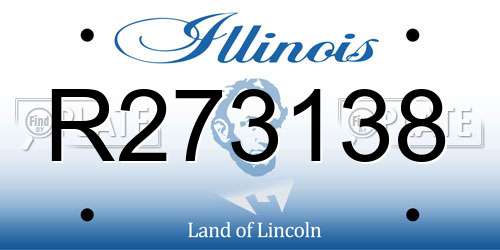 R273138 Illinois License Plate