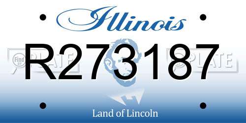 R273187 Illinois License Plate