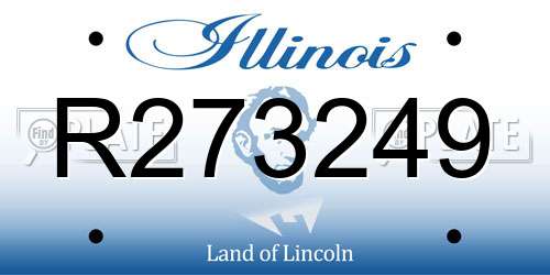 R273249 Illinois License Plate