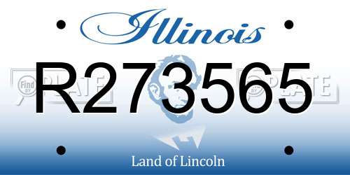 R273565 Illinois License Plate