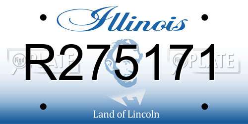 R275171 Illinois License Plate