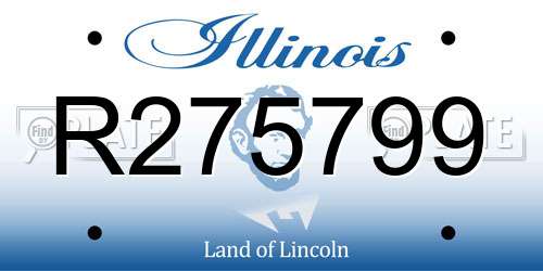R275799 Illinois License Plate