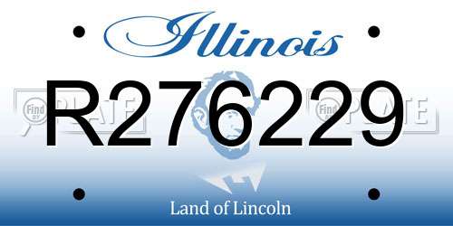 R276229 Illinois License Plate