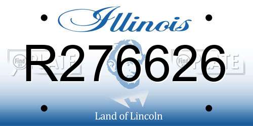 R276626 Illinois License Plate