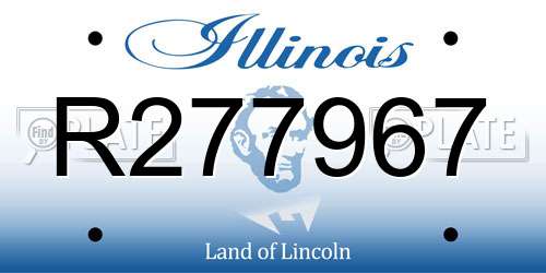 R277967 Illinois License Plate