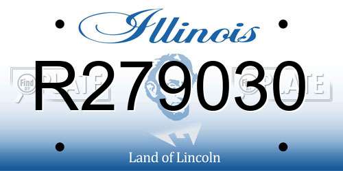 R279030 Illinois License Plate