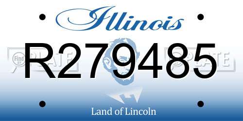R279485 Illinois License Plate