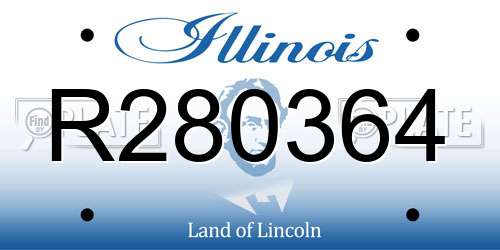 R280364 Illinois License Plate