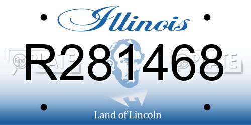 R281468 Illinois License Plate