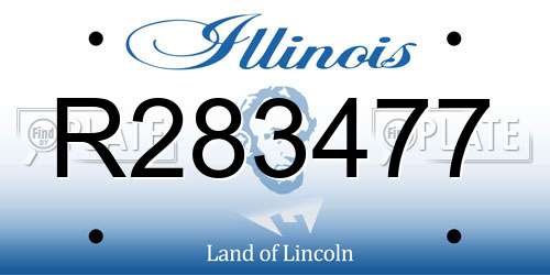 R283477 Illinois License Plate