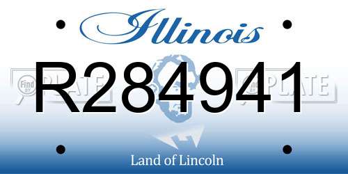 R284941 Illinois License Plate