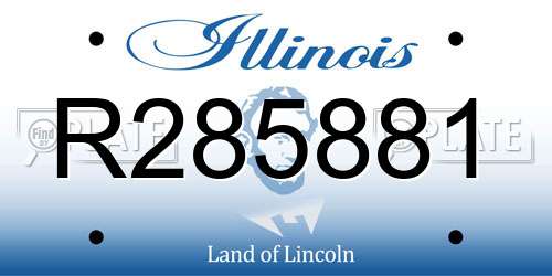 R285881 Illinois License Plate
