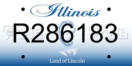 R286183 Illinois License Plate