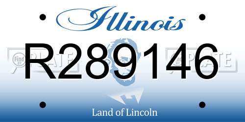 R289146 Illinois License Plate
