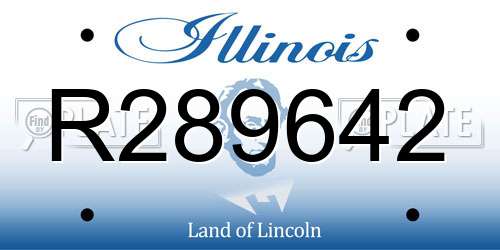 R289642 Illinois License Plate