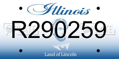 R290259 Illinois License Plate