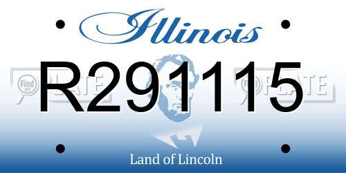 R291115 Illinois License Plate
