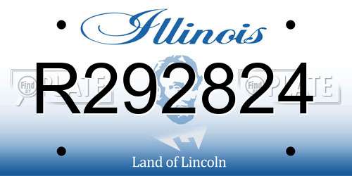 R292824 Illinois License Plate