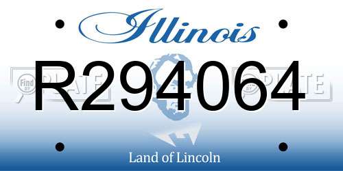 R294064 Illinois License Plate
