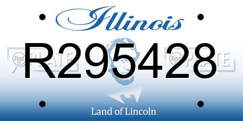 R295428 Illinois License Plate