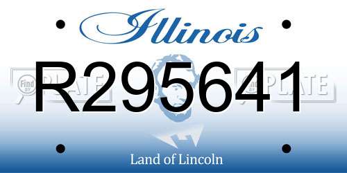 R295641 Illinois License Plate