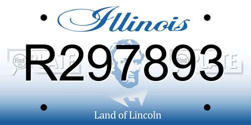 R297893 Illinois License Plate