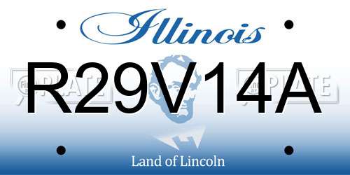 R29V14A Illinois License Plate