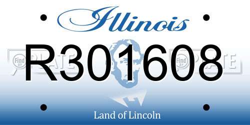 R301608 Illinois License Plate