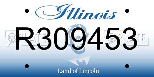 R309453 Illinois License Plate