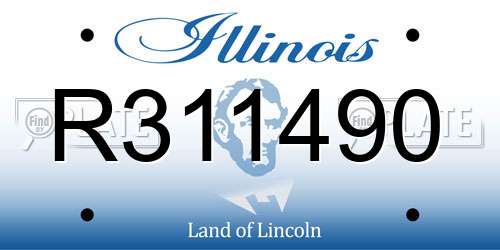 R311490 Illinois License Plate