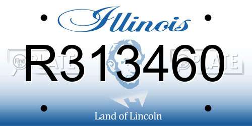 R313460 Illinois License Plate