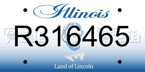 R316465 Illinois License Plate