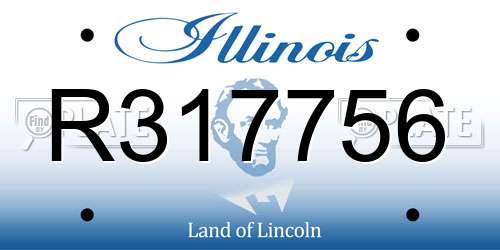 R317756 Illinois License Plate