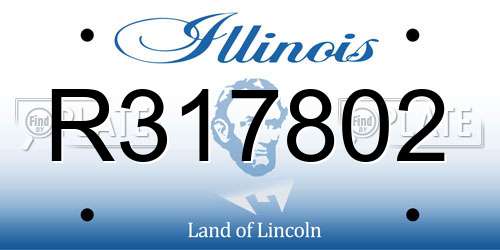 R317802 Illinois License Plate