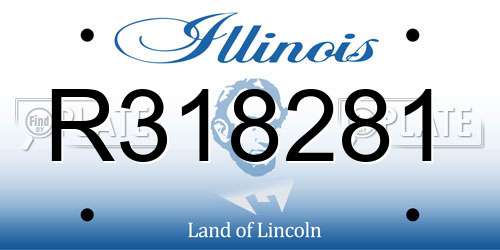 R318281 Illinois License Plate