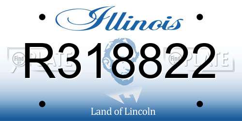 R318822 Illinois License Plate