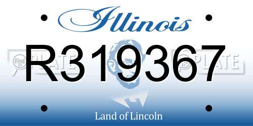 R319367 Illinois License Plate